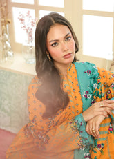 Sahar Winter Printed Khaddar 3 Piece Unstitched Suit S25W3PC D-17 SUN SPICE